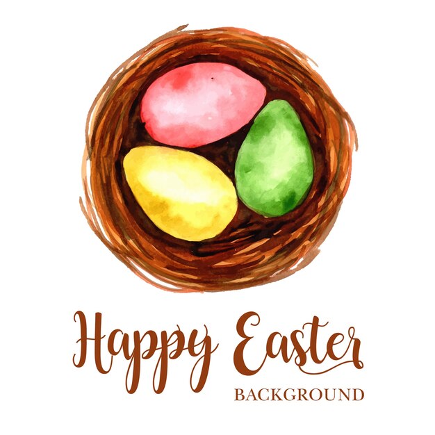 Watercolor Easter Background