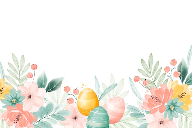 Watercolor easter background