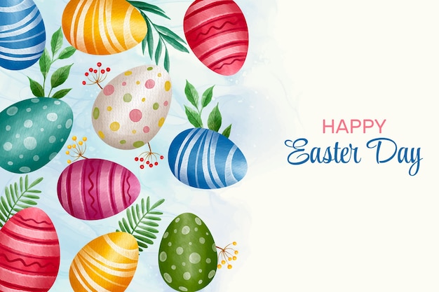 Watercolor easter background