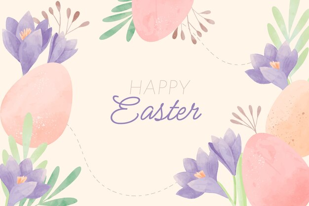 Watercolor easter background