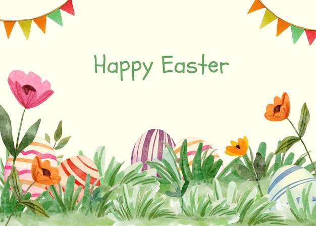 Free vector watercolor easter background