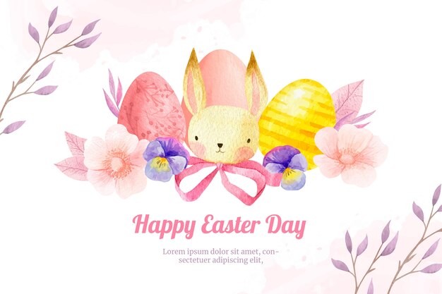 Watercolor easter background