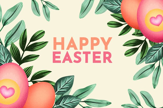 Watercolor easter background