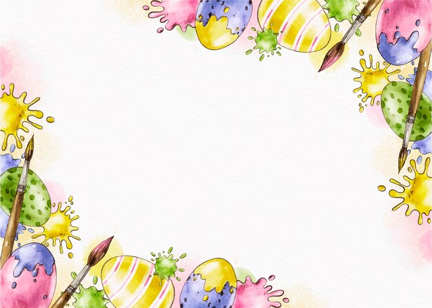 Watercolor easter background