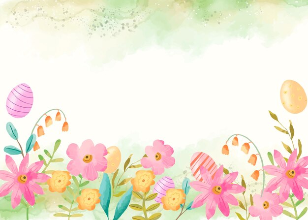 Watercolor easter celebration background