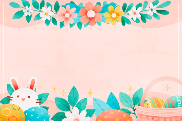 Free vector watercolor easter celebration background