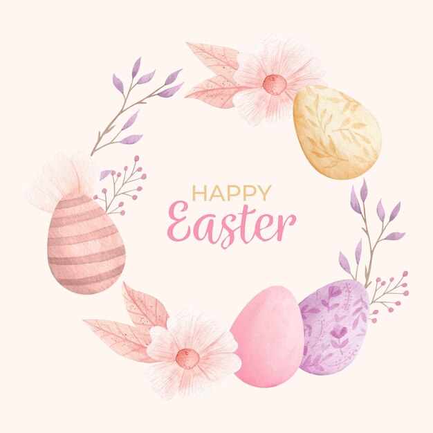 Watercolor easter illustration