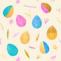 Free vector watercolor easter pattern