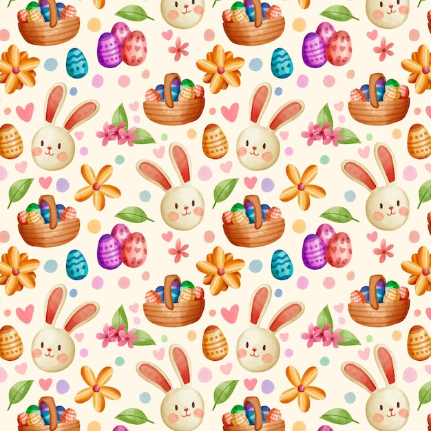 Watercolor Easter Pattern