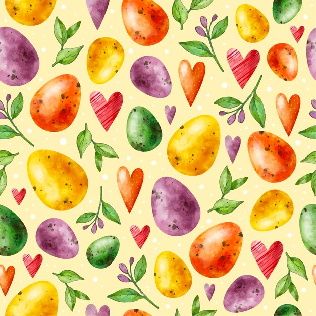 Watercolor Easter Pattern