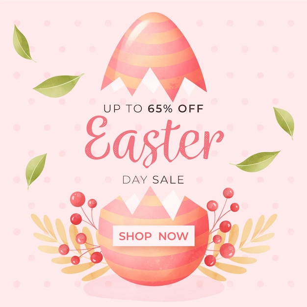 Watercolor easter sale illustration