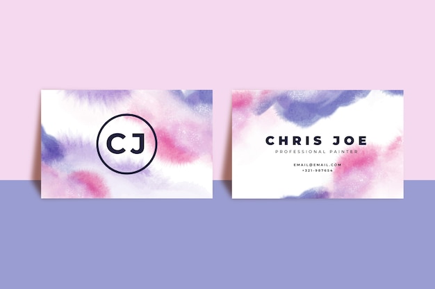 Free vector watercolor elegant business card