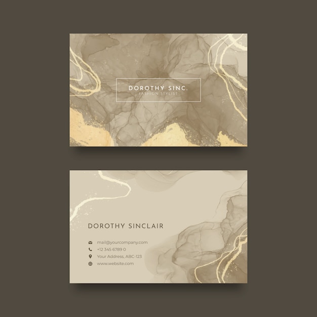 Watercolor elegant business card