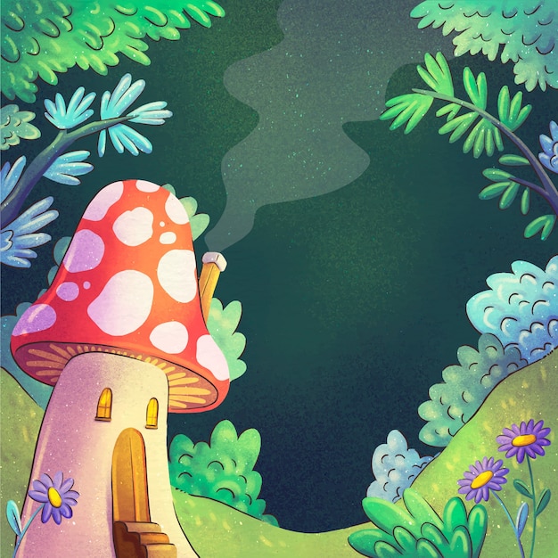 Watercolor Enchanted Forest Frame – Free Download