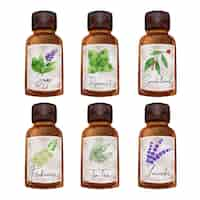 Free vector watercolor essential oil bottle collection