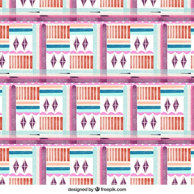 Free Vector watercolor ethnic pattern background
