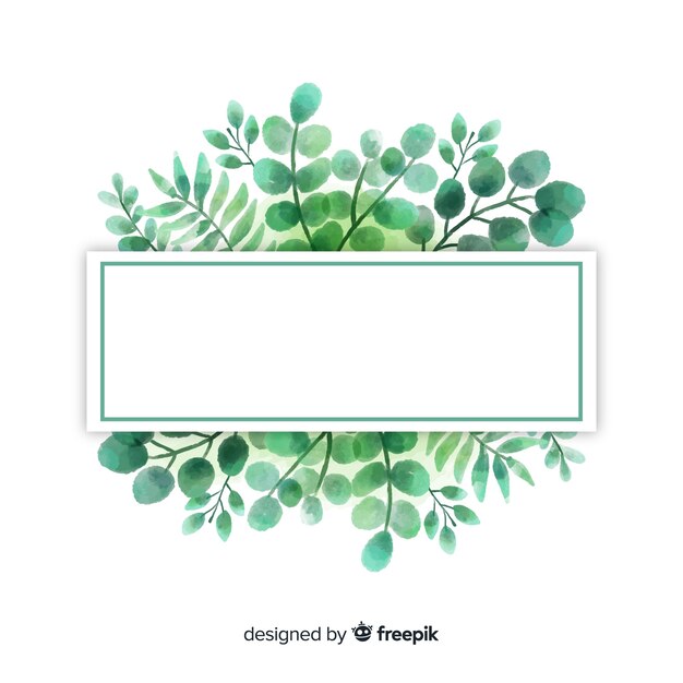 Watercolor eucalyptus leaves background