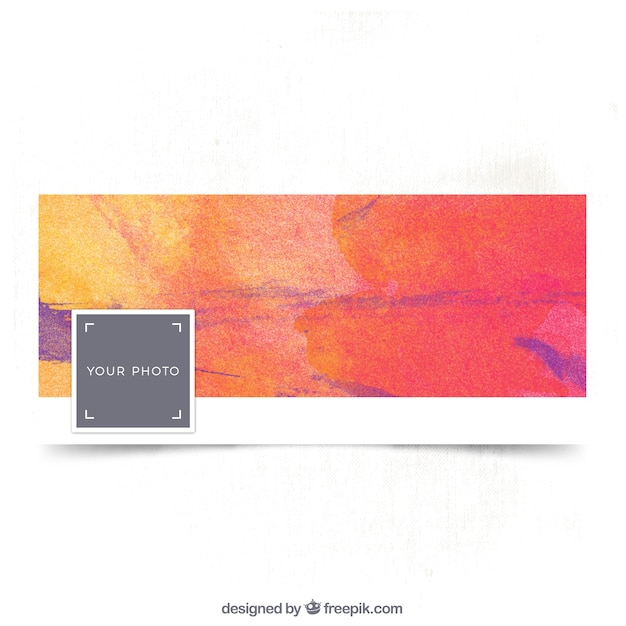 Watercolor Facebook Cover – Free Vector Template for Download