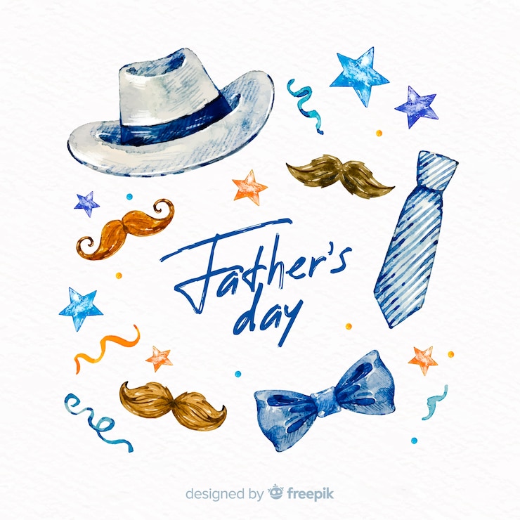 Free Vector watercolor father's day background