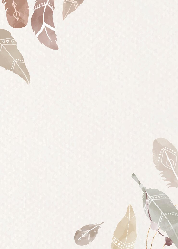 Free Vector watercolor feather border vector bohemian style
