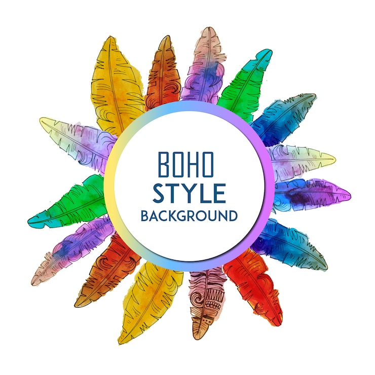 Free Vector watercolor feather frame 