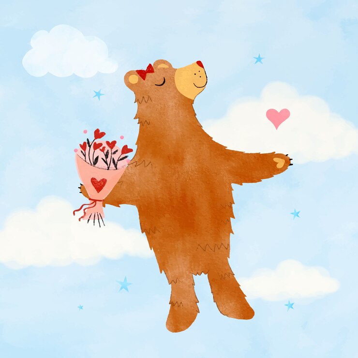 Free Vector watercolor female bear illustration