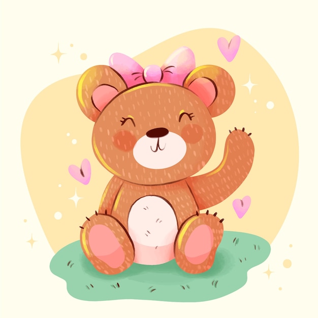 Teddy Bear. A vector illustration of a cute cartoon teddy bear 14325856  Vector Art at Vecteezy