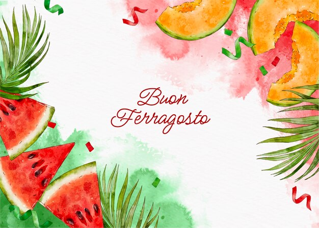 Watercolor ferragosto background