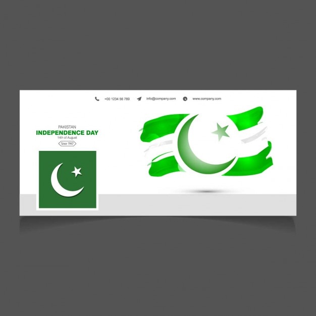 Free vector watercolor flag pakistan facebook cover