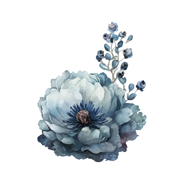 Watercolor floral arrangement collection generative ai