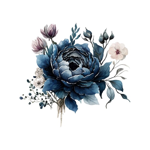 Watercolor floral arrangement collection generative ai