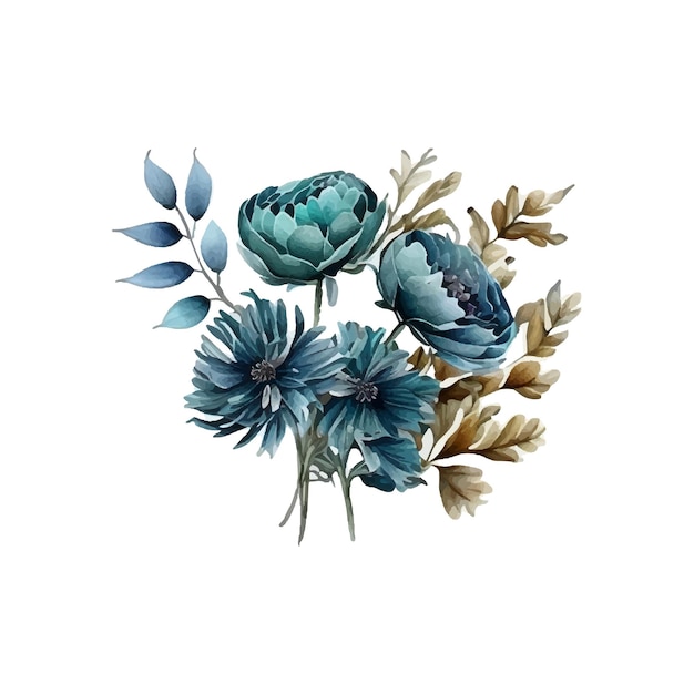 Free vector watercolor floral arrangement collection generative ai