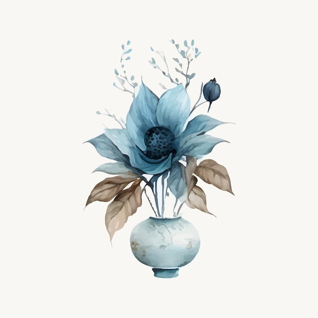 Free Vector watercolor floral arrangement collection generative ai