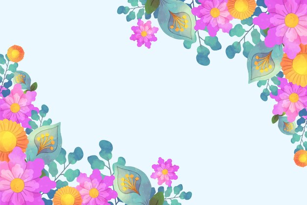 Watercolor floral background design
