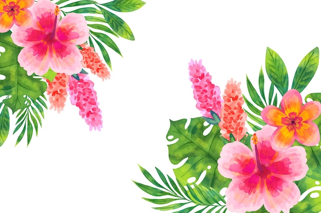 Free vector watercolor floral background design