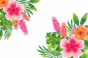 Free vector watercolor floral background design