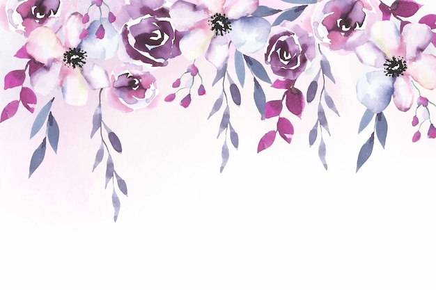 Free vector watercolor floral background design