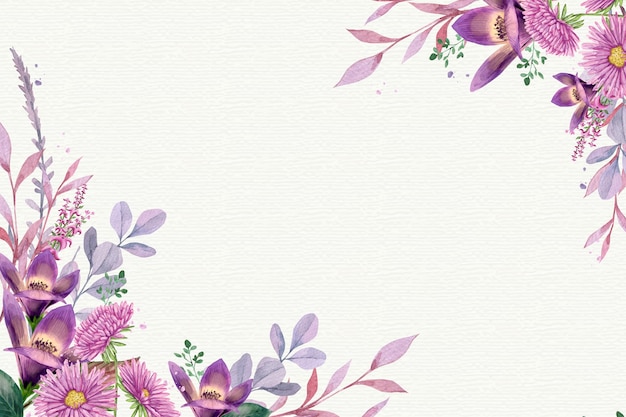 Watercolor floral background in pastel colors