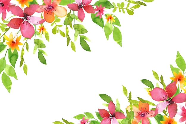 Watercolor floral background style