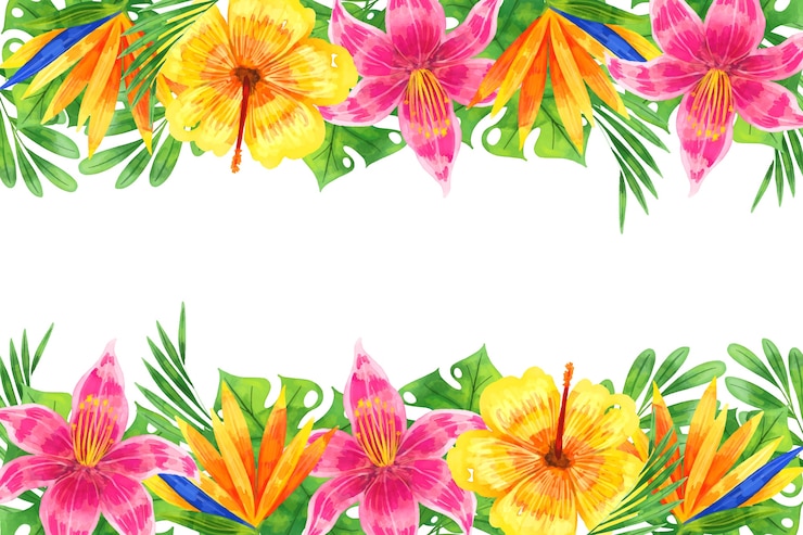 Free Vector watercolor floral background style