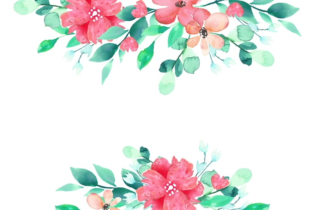 Watercolor floral background theme