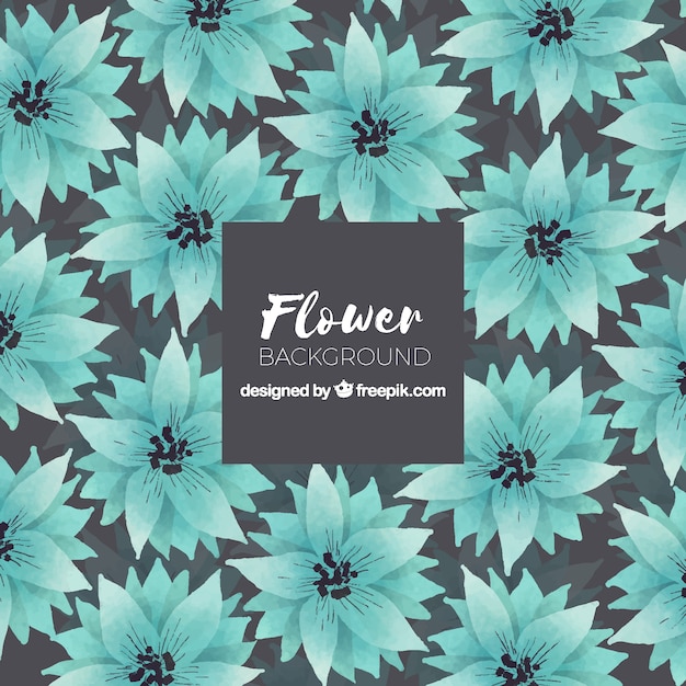 Watercolor floral background with colorful style