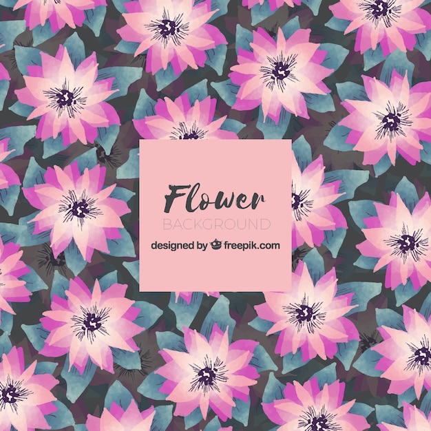 Бесплатное векторное изображение Акварельный цветочный фон с красочным стилем