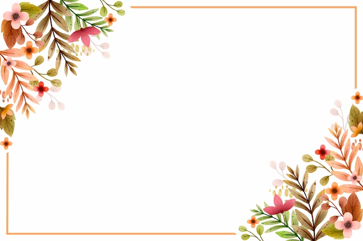 Free Vector watercolor floral background with empty space