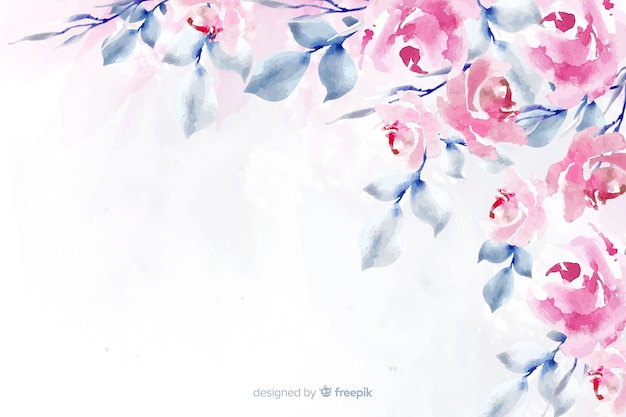 Free vector watercolor floral background with soft colors