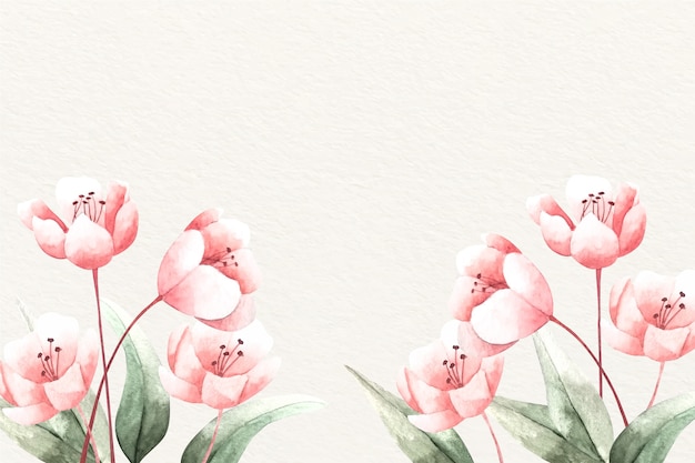 Watercolor floral background with soft colors