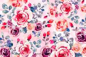 Free vector watercolor floral background with soft colors