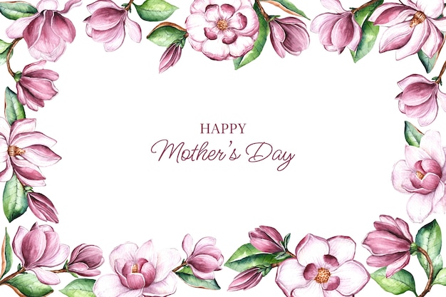 Free vector watercolor floral background for women's day celebration