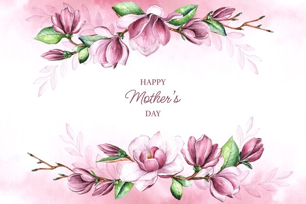 Watercolor floral background for women's day celebration