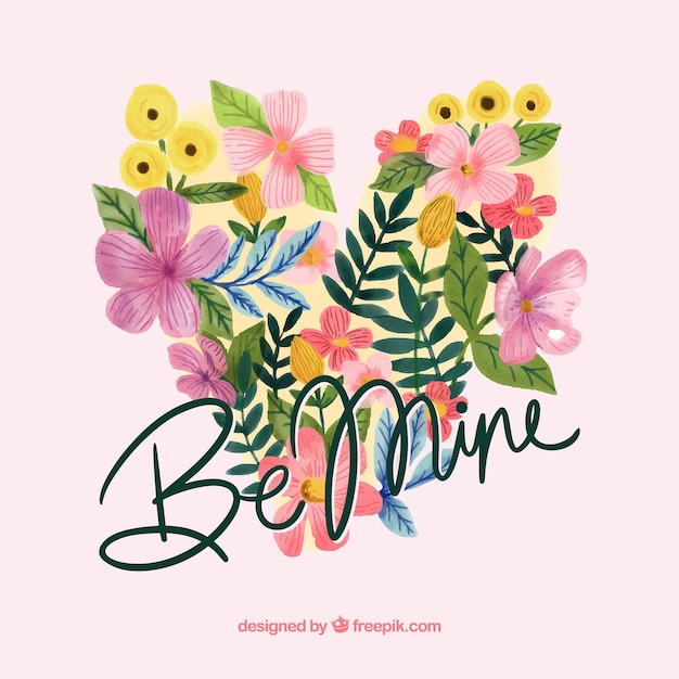 Watercolor floral background